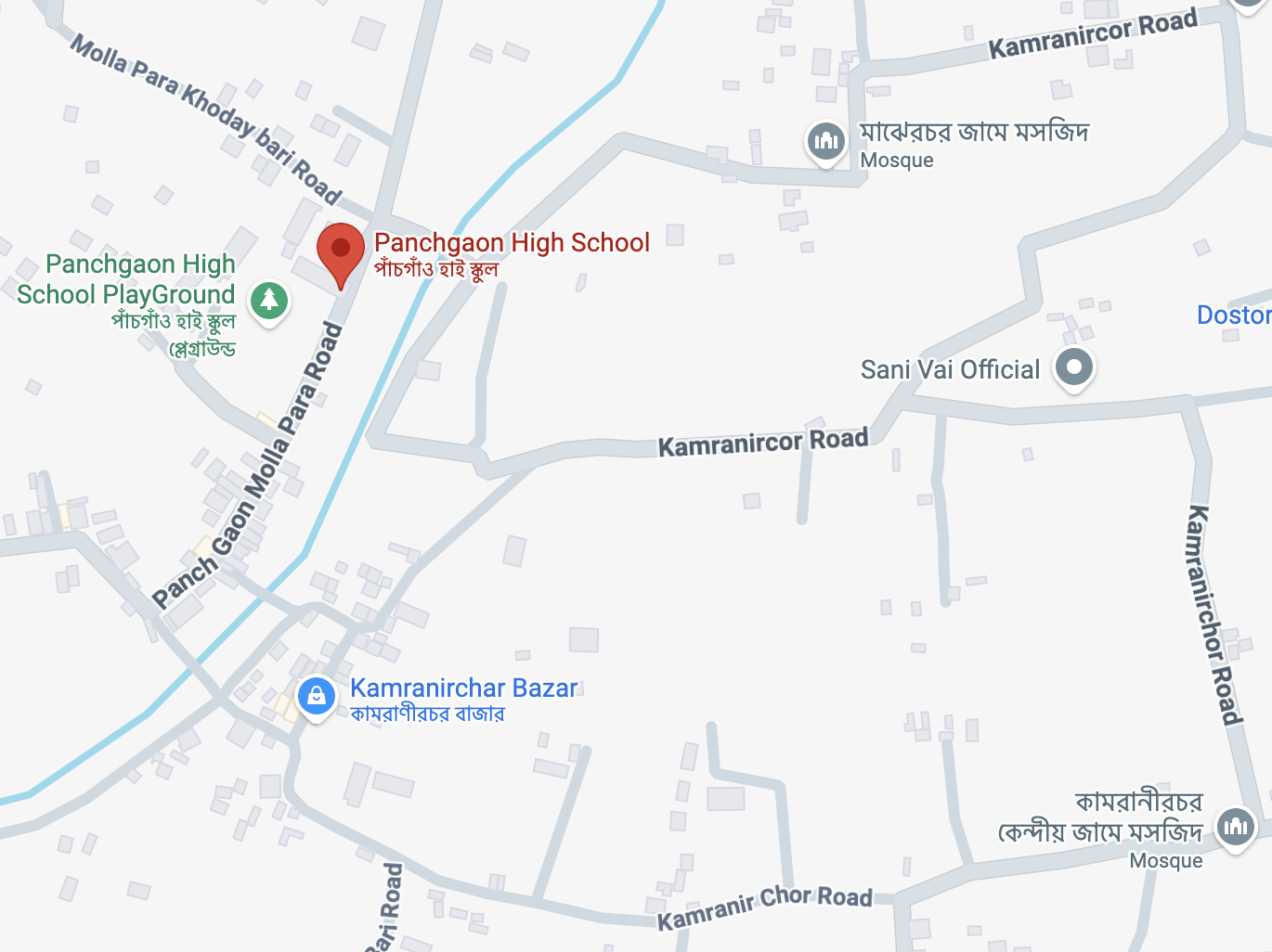 Map of the acquired site in Panchgao, Narayanganj, Bangladesh